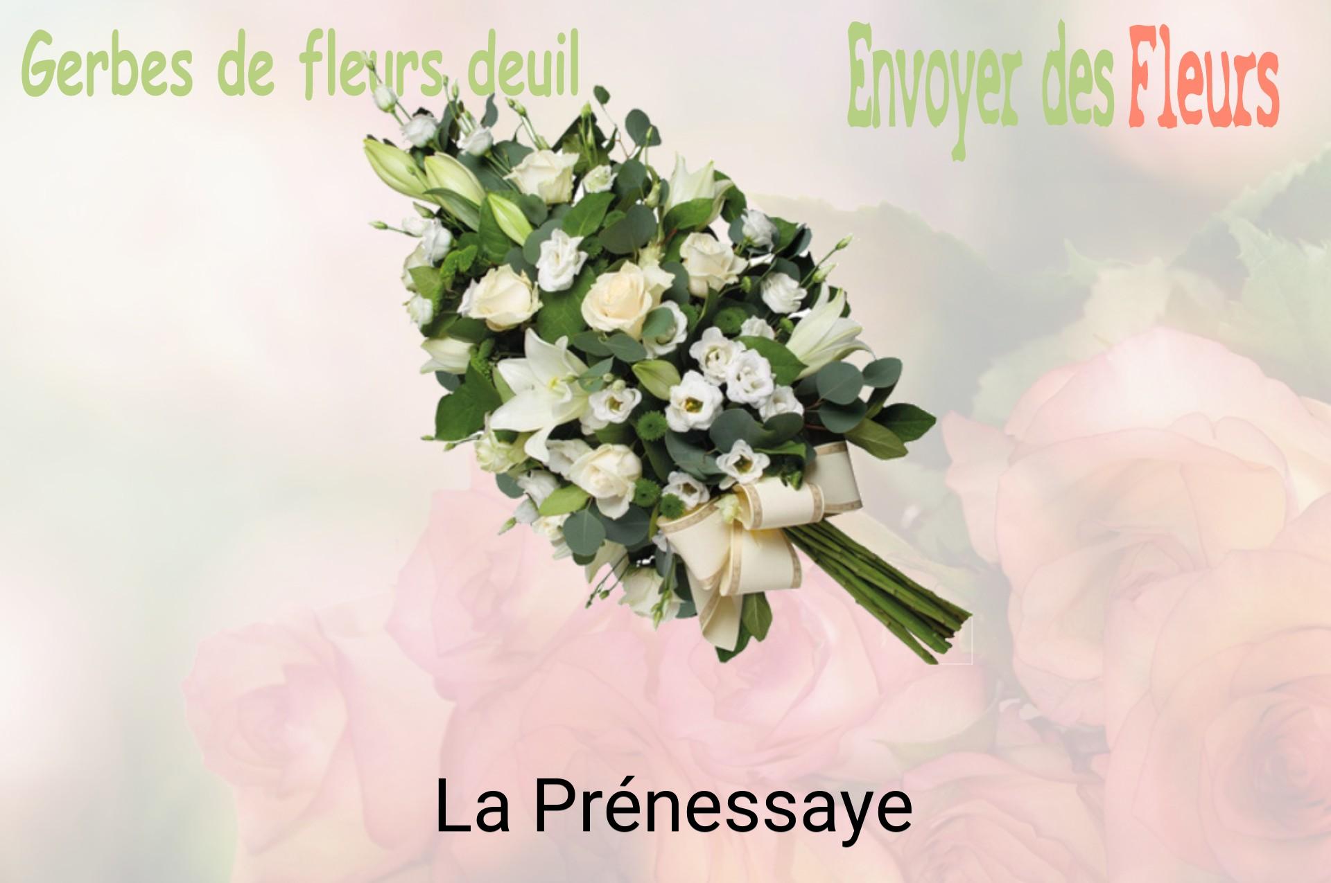 Gerbe de fleurs de deuil livrée à La Prénessaye